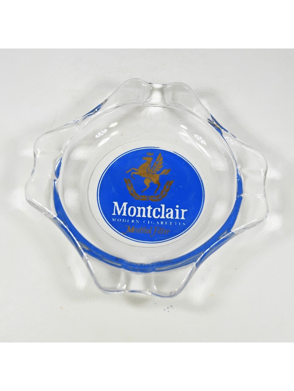 Montclair Modern Cigarettes Menthol Filter Glass Ashtray Vintage Advertising